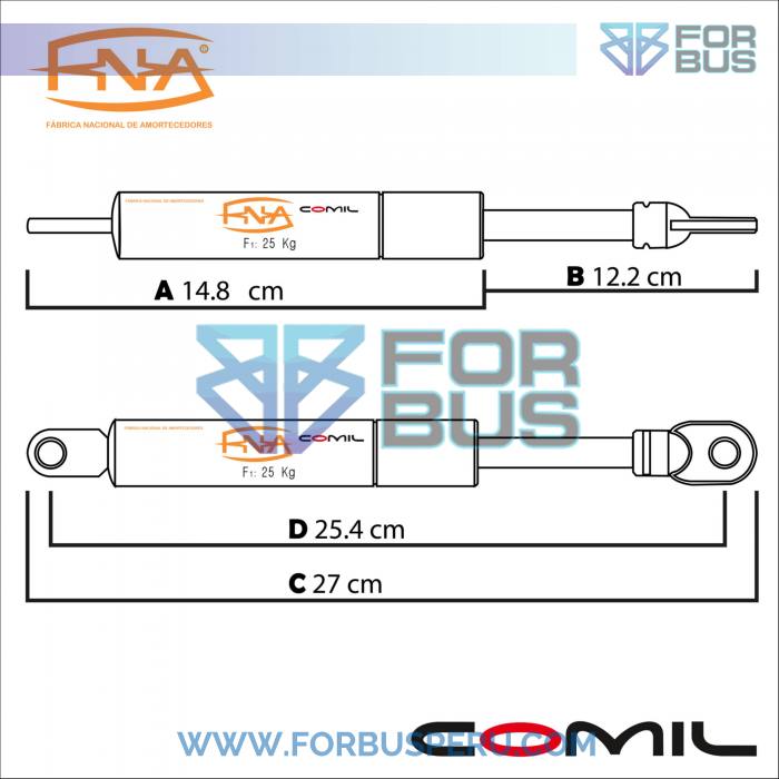 PISTON DE MASCARA 25 KG COMIL FNA 27CM