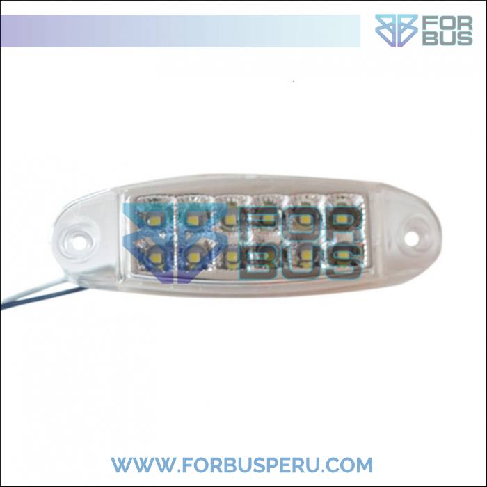 FARO LATERAL CAMION 12 LEDS SIN CROMADO 24V 