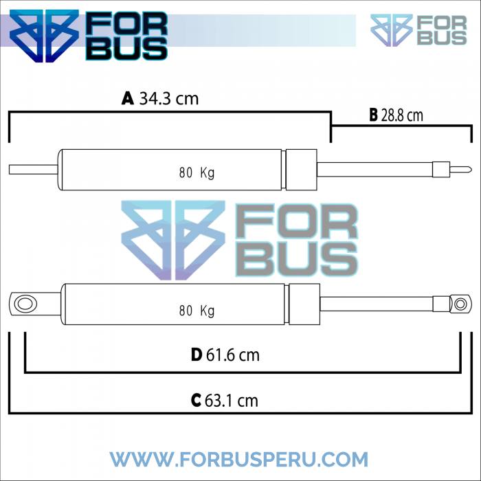 
                PISTON DE BODEGA 80 KG CROMADO ALTERNO