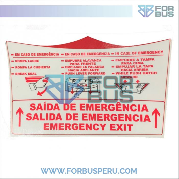 
                STICKER SALIDA EMERGENCIA CLARABOYA