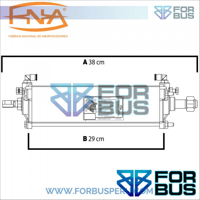 
                PISTON DE PUERTA 38CM PILOTO / COPILOTO FNA