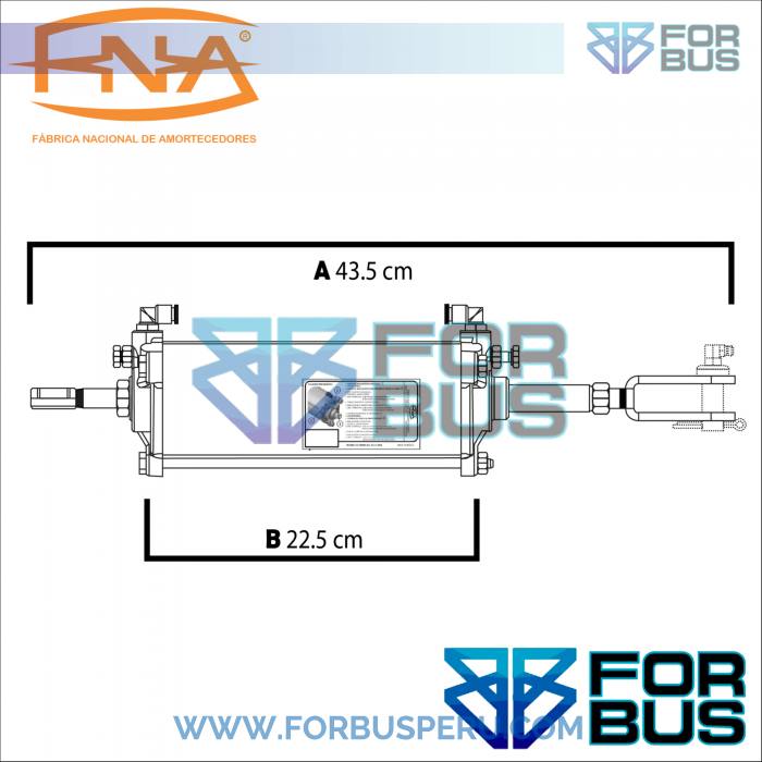 
                PISTON DE PUERTA 43.5 CM URBANO C/ TERMINAL FNA