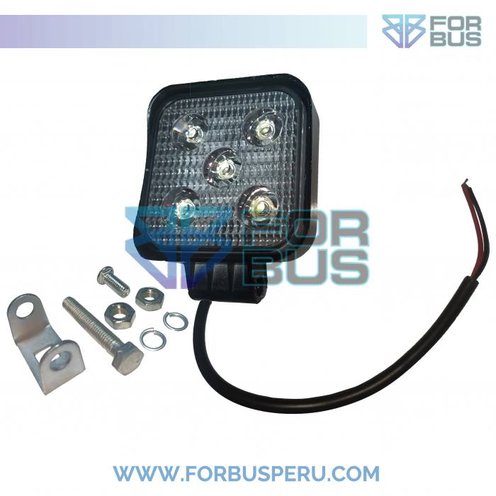 FARO LED CUADRADO 5 PUNTOS